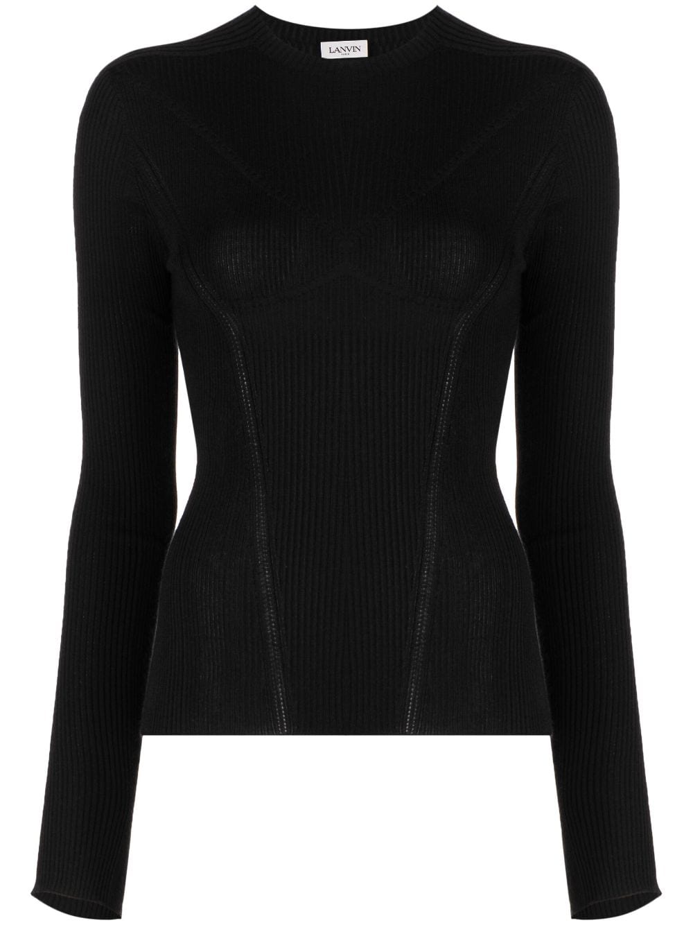 LANVIN EXTRA-LONG SLEEVE RIB-KNIT JUMPER