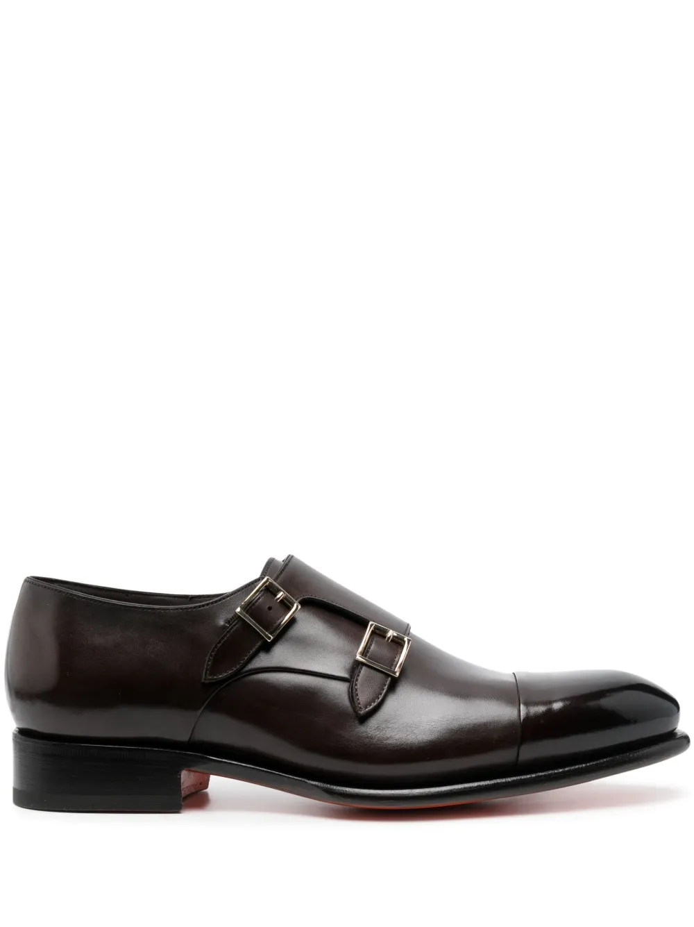 Santoni calfleather Monk Shoes Farfetch