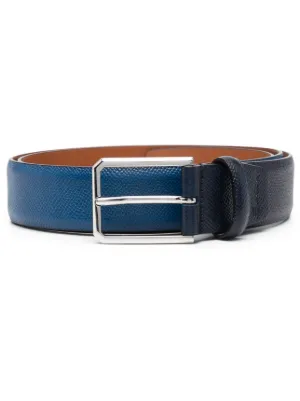 Mens navy deals leather belt