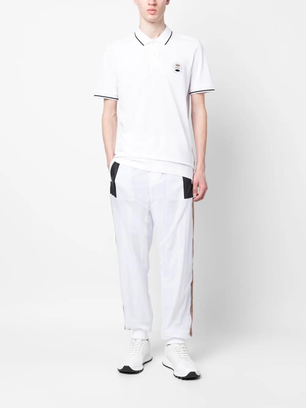 BOSS Katoenen poloshirt - Wit