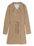 Herno Kids double-breasted trench coat - Brown