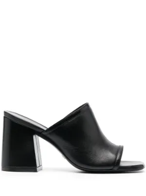 Stuart weitzman galene leather mules store