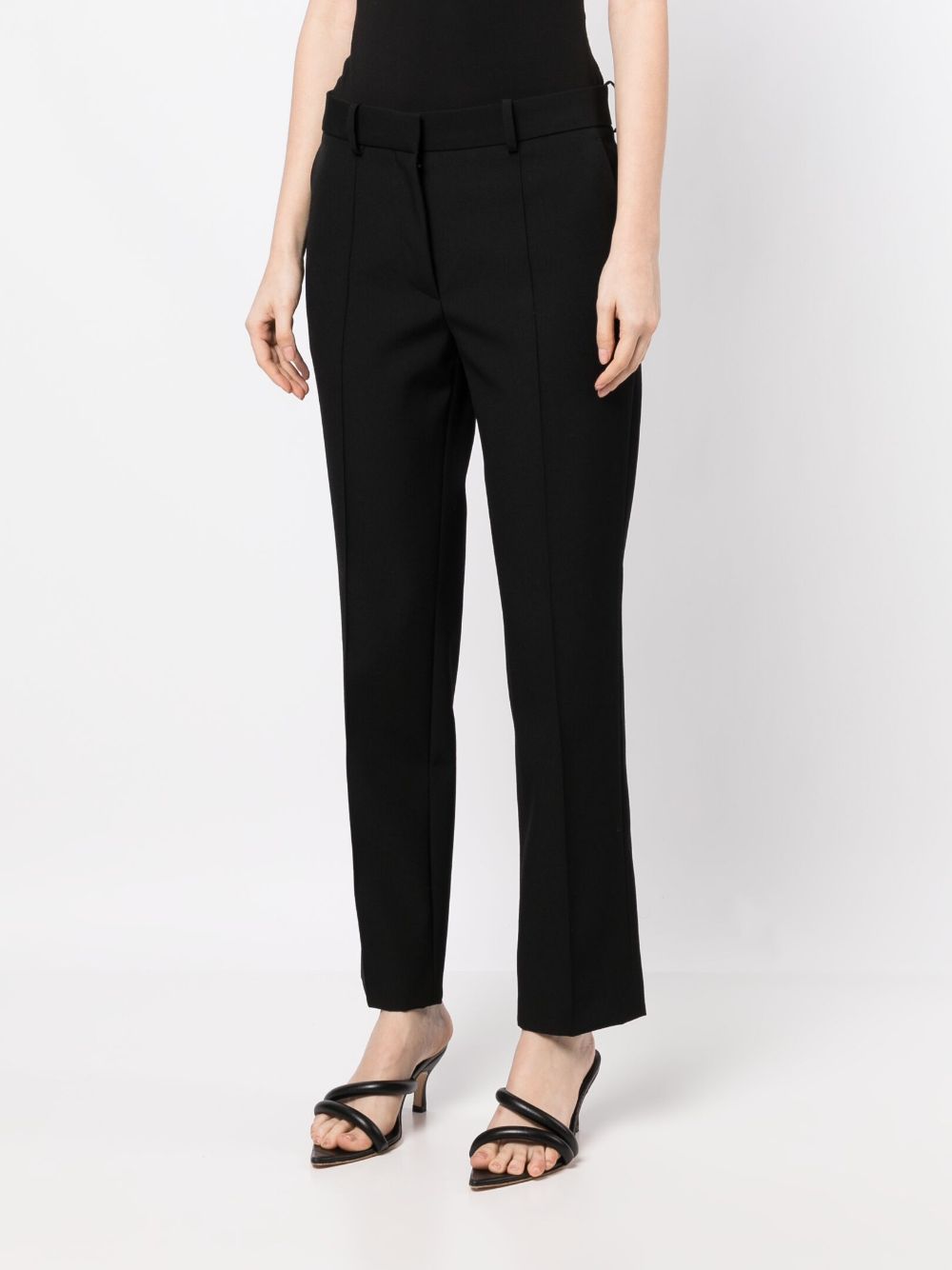 Shop Lanvin High-rise Straight-leg Trousers In Schwarz