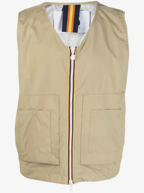 K-Way R&D V-neck zip-up gilet