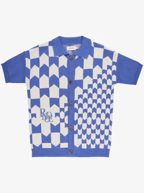 RHUDE playera tipo polo Racing Checkered