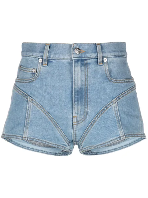 Mugler pantalones vaqueros cortos Spiral a paneles
