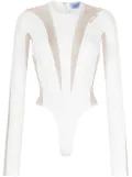 Mugler illusion shaping bodysuit - White