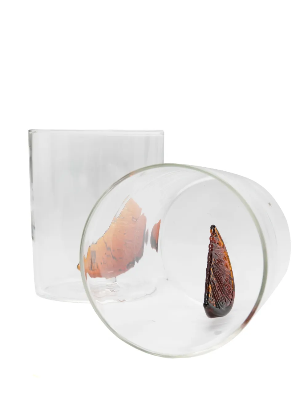 Shop Maison Balzac Orange Slice-detail Glass (set Of Four) In Neutrals