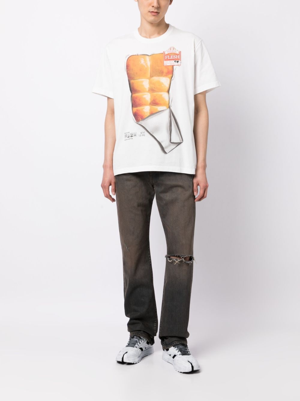 Shop Doublet Graphic-print Cotton T-shirt In Weiss