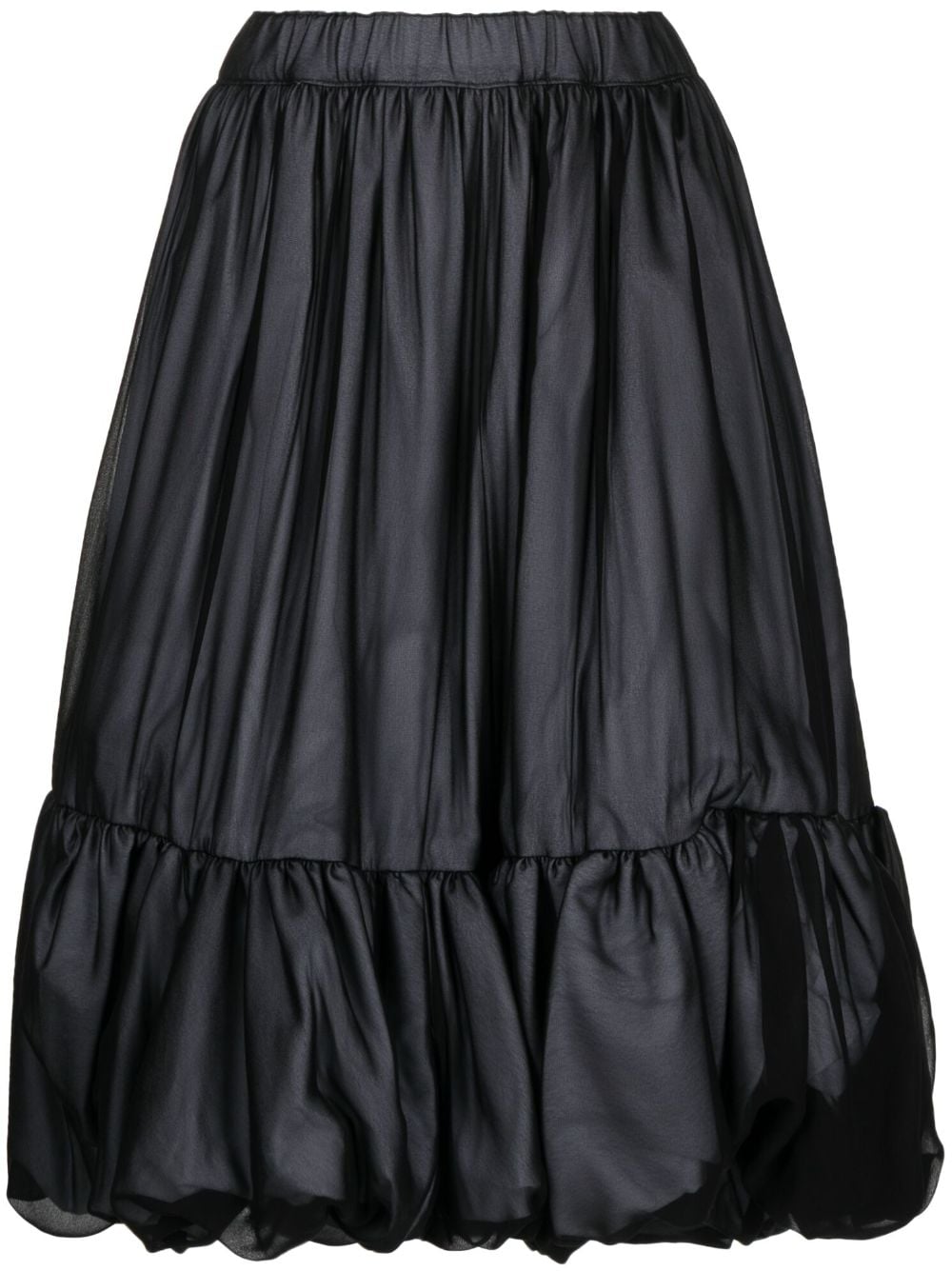 Shop Comme Des Garçons Voluminous Tiered Skirt In Schwarz