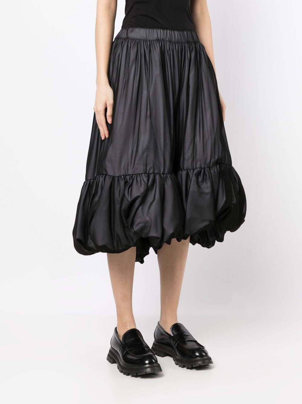 Shop Comme Des Garçons Voluminous Tiered Skirt In Schwarz