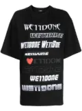 We11done logo-print cotton T-shirt - Black