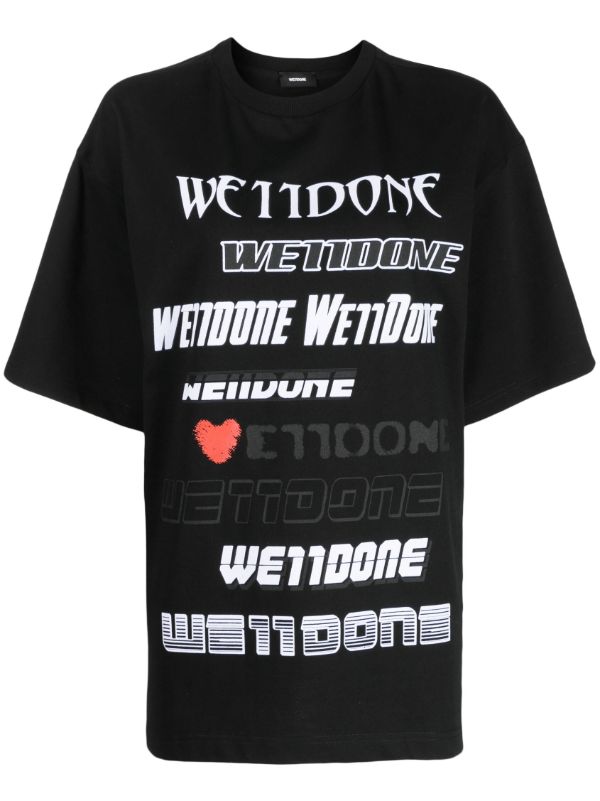 We11done logo-print Cotton T-shirt - Farfetch