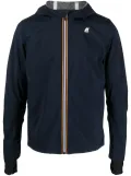 K-Way R&D logo-patch zip-up jacket - Blue
