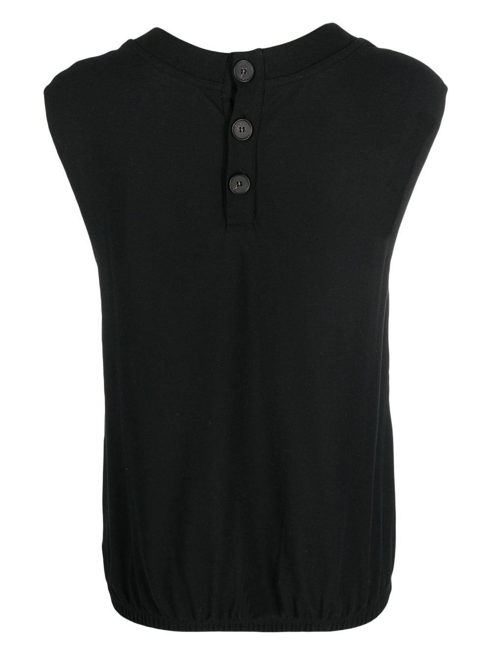 Zanone Mouwloze blouse - Zwart
