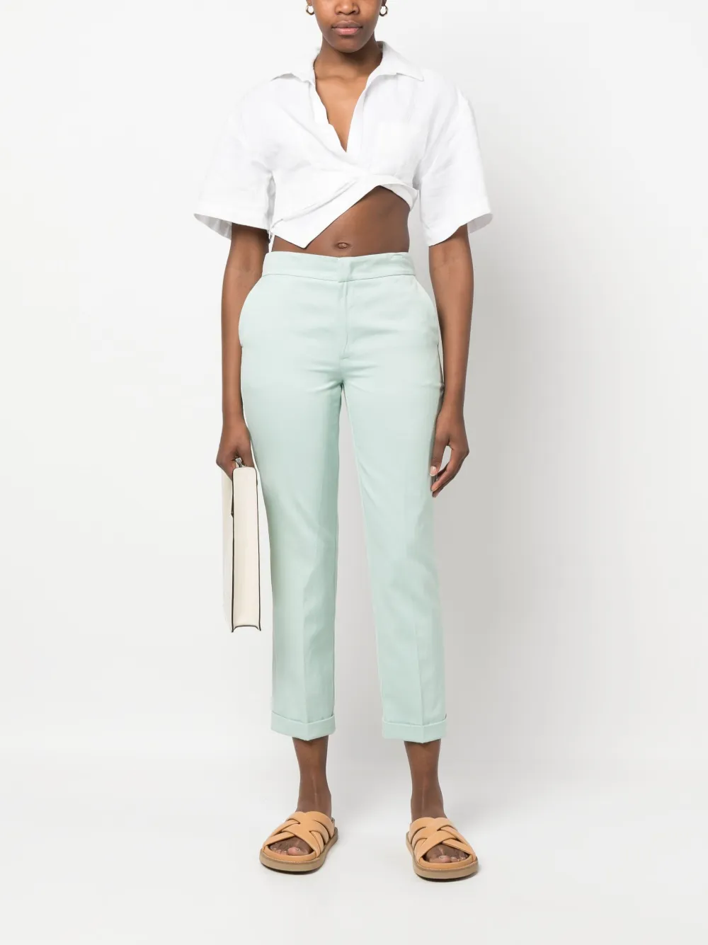 Image 2 of TWINSET cropped straight-leg trousers