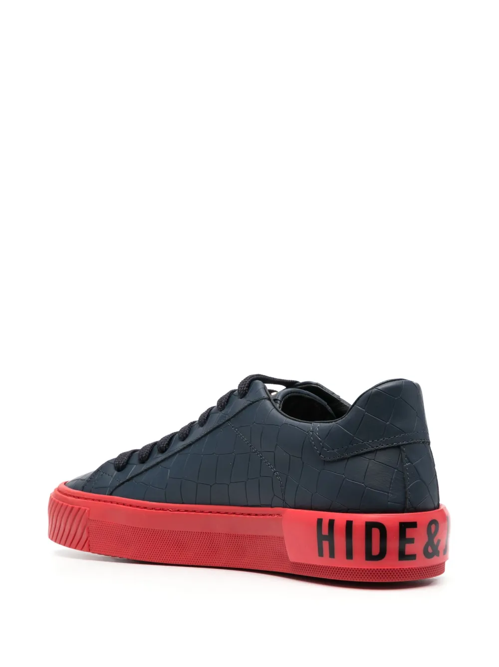 Hide & Jack Logo-print Low-top Sneakers In Blue