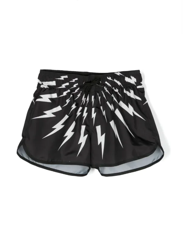 neil barrett lightning bolt swim shorts