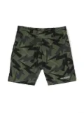 Neil Barrett Kids lightning bolt-print cotton shorts - Green