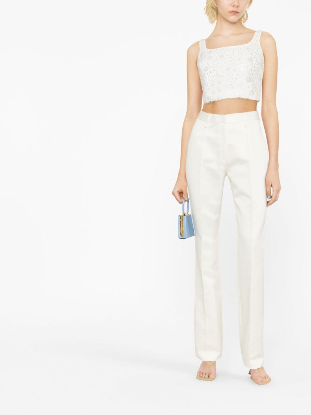 Image 2 of ROTATE BIRGER CHRISTENSEN recycled polyester high-waisted trousers