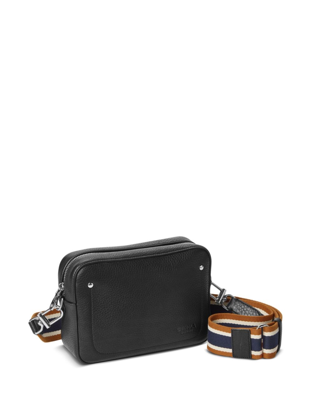 Shop Shinola Camera Grained-leather Cross Body Bag In Black