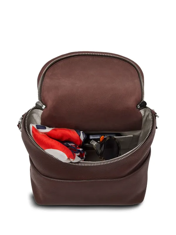 Mini red leather online backpack