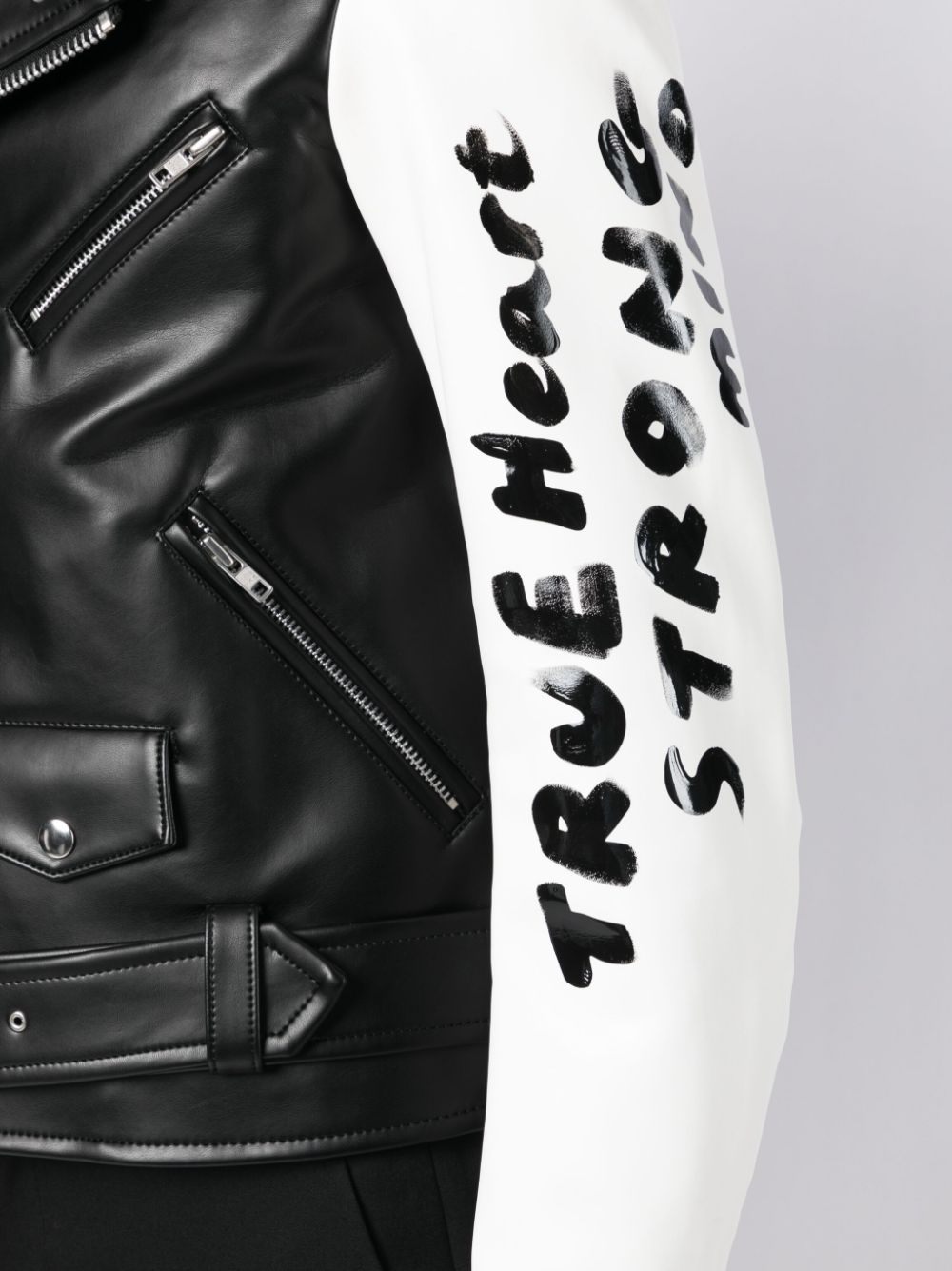 Off white leather jacket on sale mens