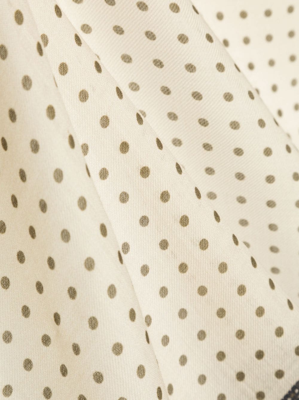 Shop Saint Laurent Polka Dot-print Wool Scarf In Nude
