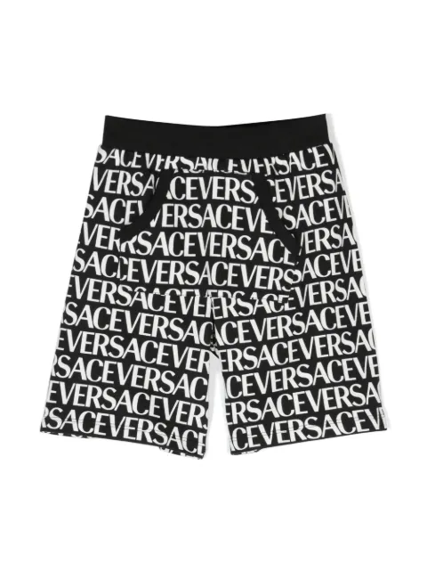 Versace Kids short de sport à logo imprimé
