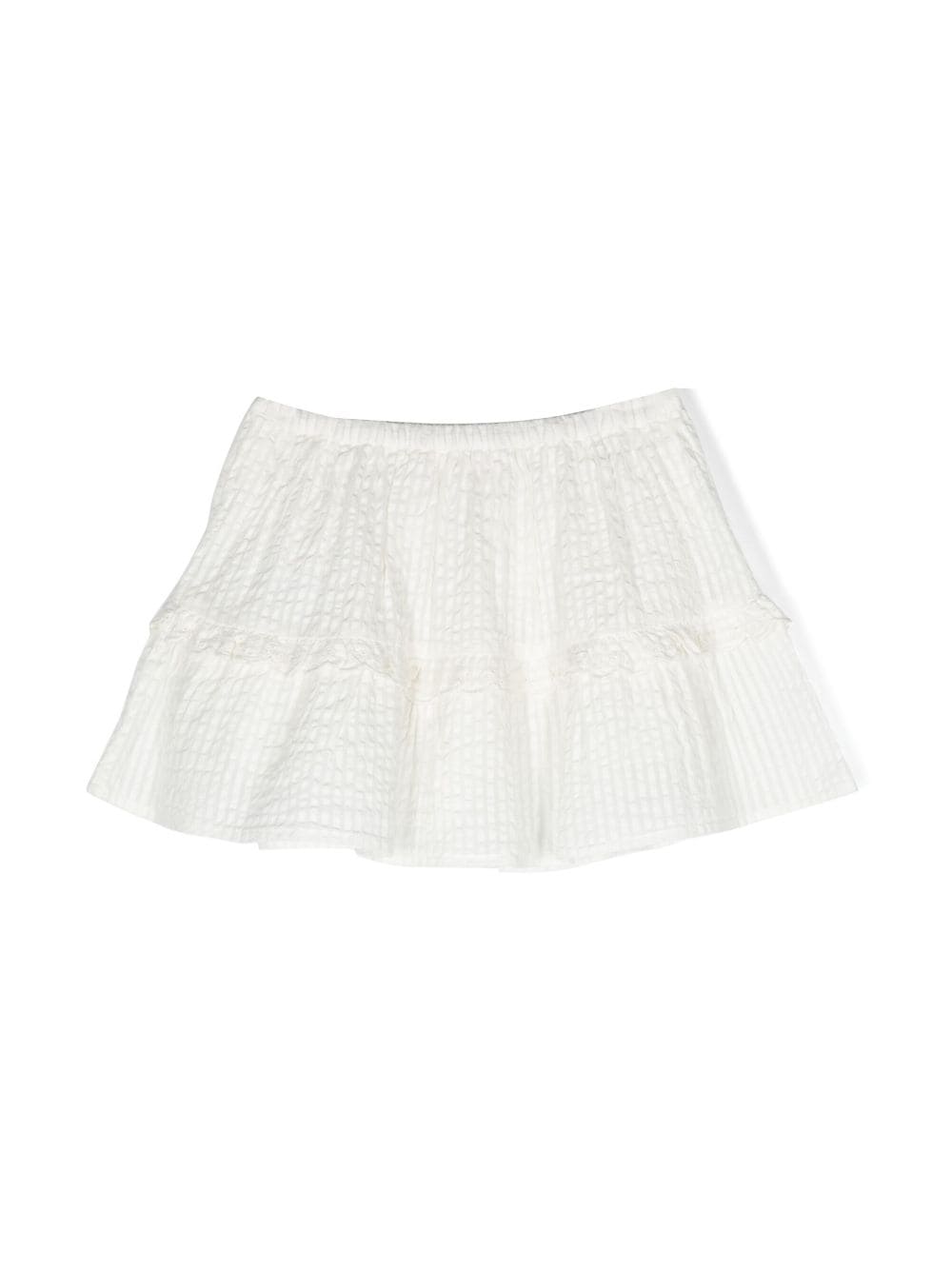 Shop Bonpoint Tiered Cotton Skirt In White