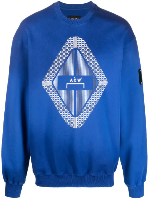 A-COLD-WALL* sudadera con logo estampado y efecto degradado