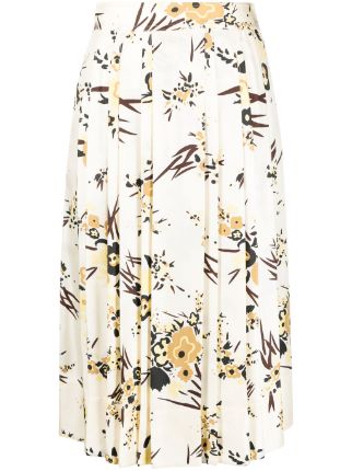 Tory Burch floral-print Pleated Skirt - Farfetch