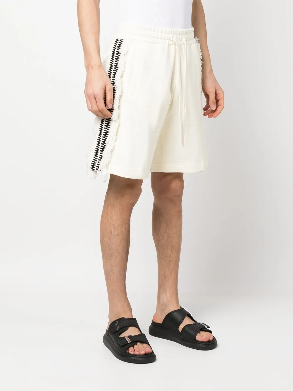  Ritos Frayed Cotton Shorts - Neutrals 