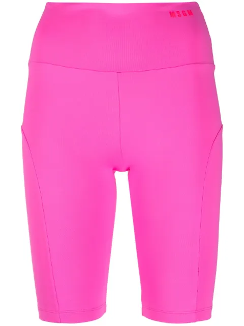 MSGM high-waist stretch shorts