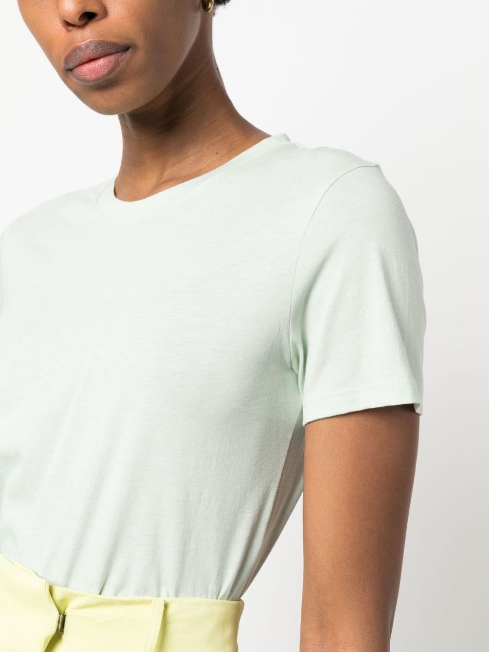 Shop Vince Pima-cotton Short-sleeve T-shirt In Green
