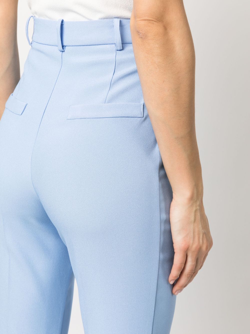 Shop Hebe Studio High-waist Flared Trousers In Blau