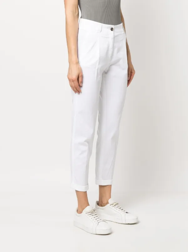 Fabiana Filippi mid-rise slim-cut Trousers | White | FARFETCH HK Fabiana Filippi mid-rise slim-cut Trousers | White | FARFETCH HK