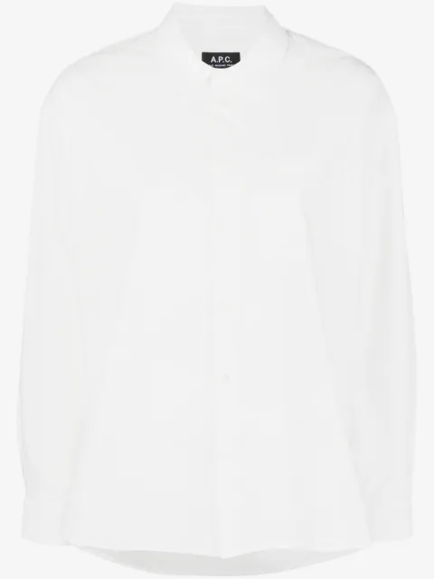 A.P.C. Boyfriend logo-embroidered shirt