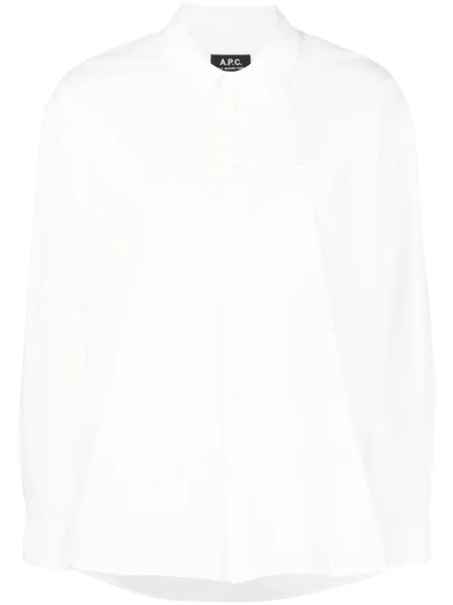 Chemise Boyfriend à logo brodé - A.P.C. - Modalova