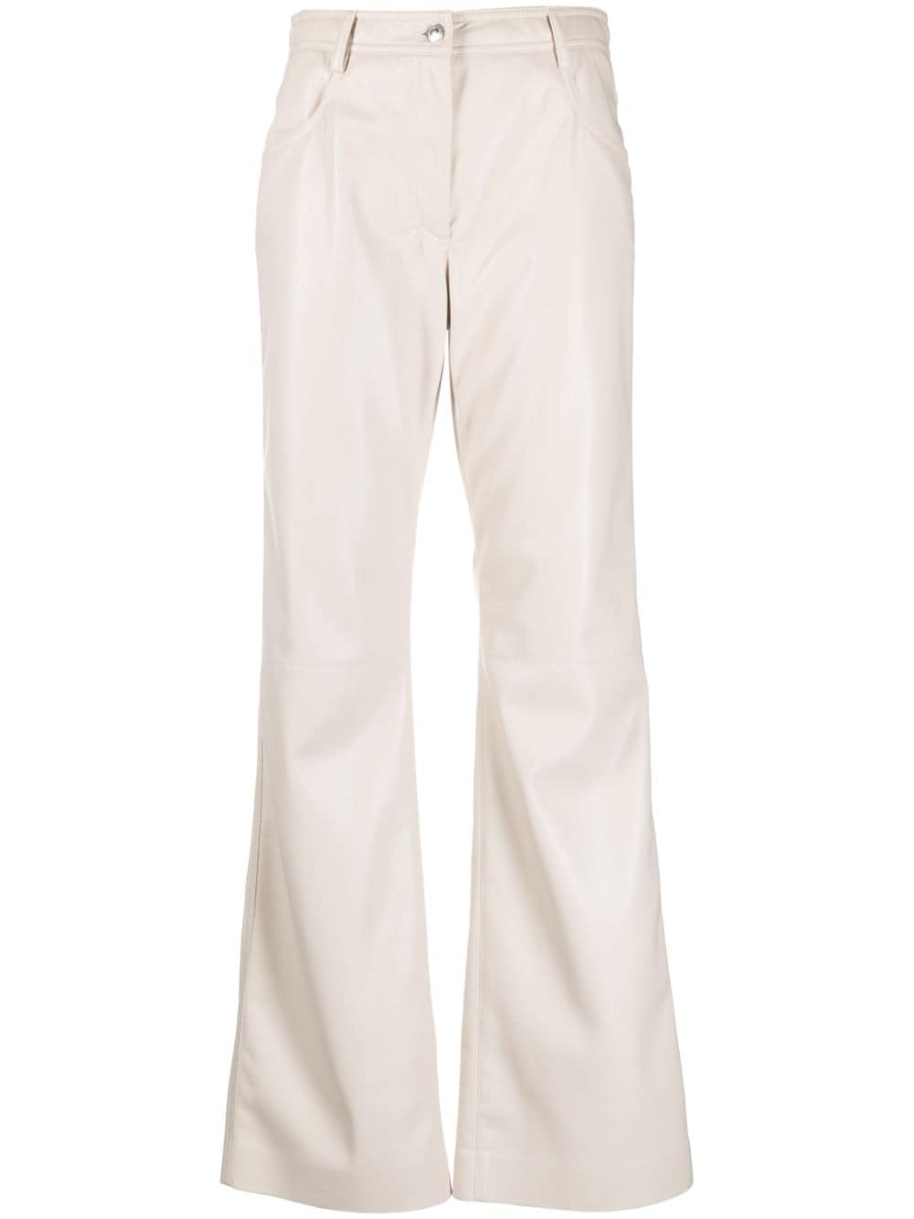 MSGM STRAIGHT-LEG FAUX-LEATHER TROUSERS