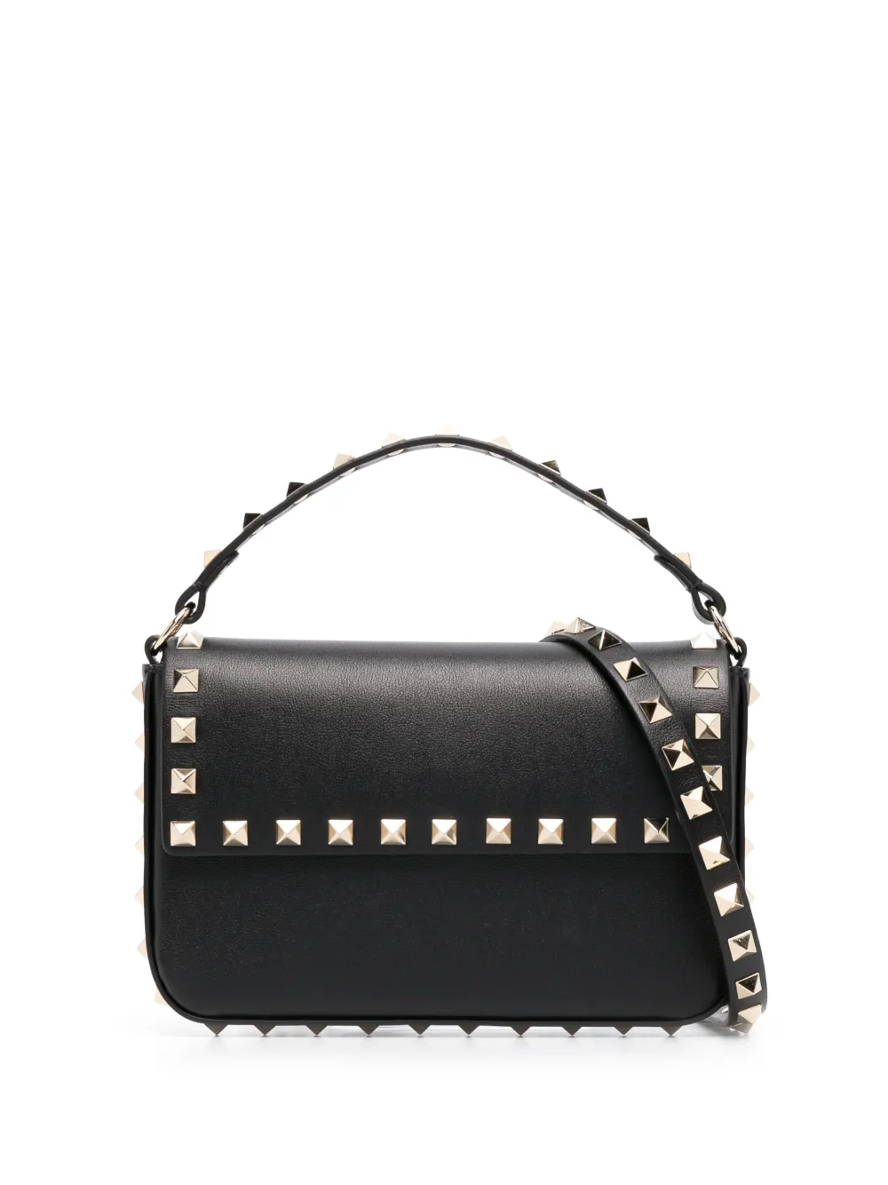 stud-detail leather shoulder bag