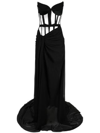 Mônot corset-style Draped Gown - Farfetch