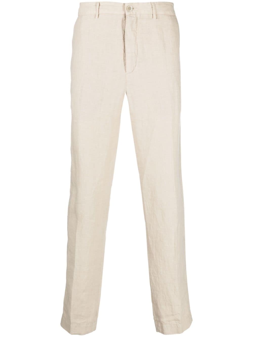120% Lino Straight-leg Linen Trousers In Nude | ModeSens