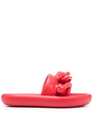 Red hot sale slide shoes