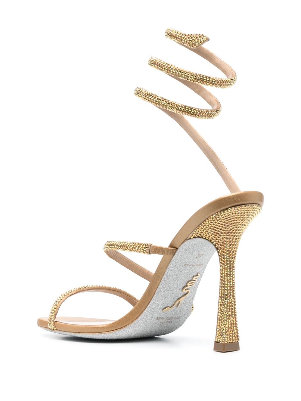 René Caovilla Embellished Leather Sandals - Farfetch