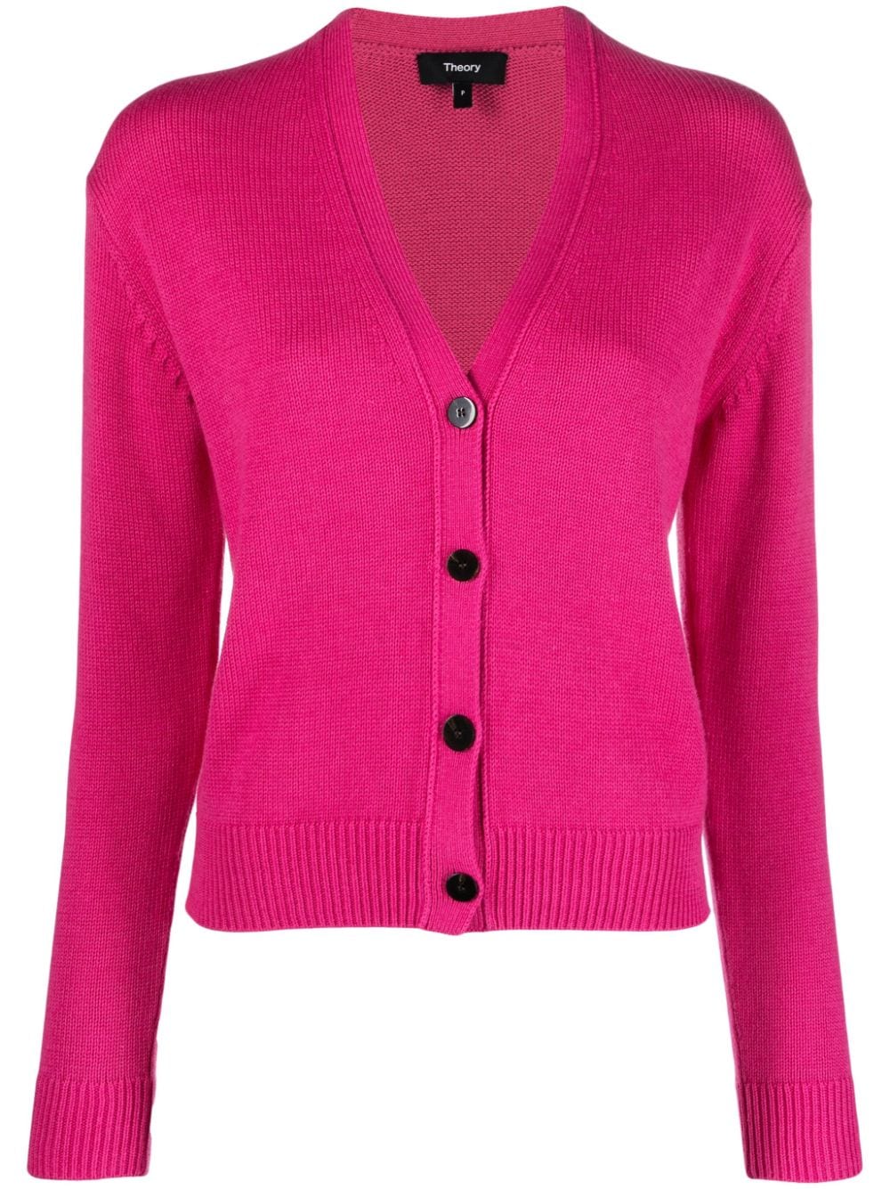 Theory V-neck knitted cardigan - Pink