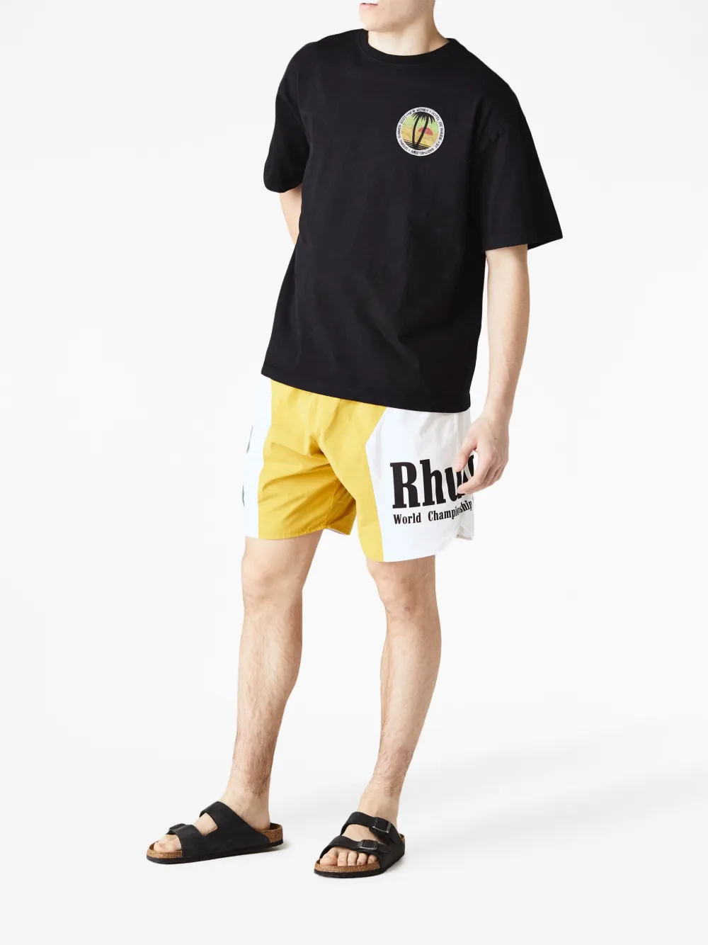 Rhude T-shirt met print - Zwart