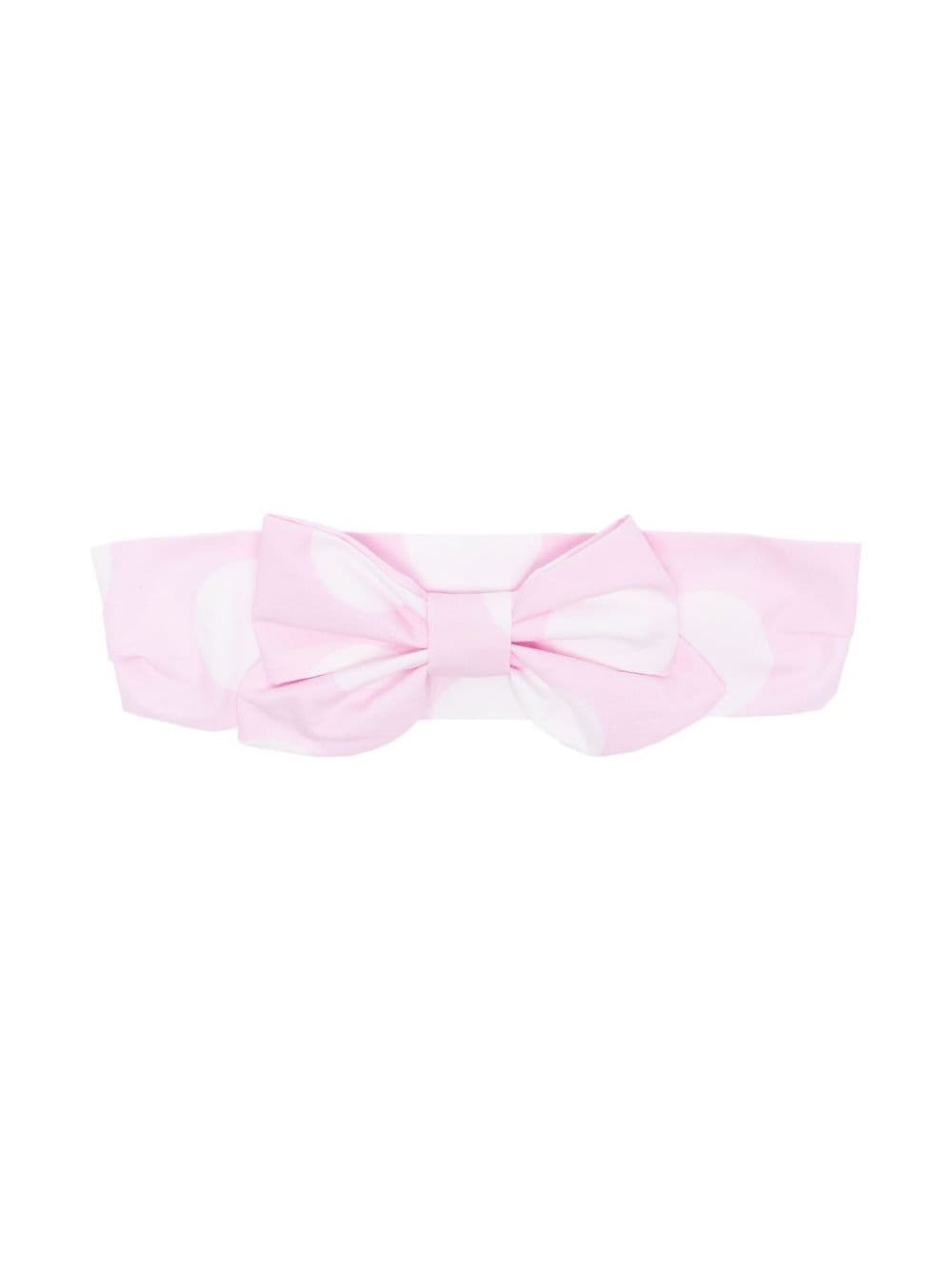 Monnalisa Babies' Polka Dot-print Hairband In Pink