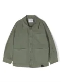 Aspesi Kids button-up stretch-cotton shirt - Green