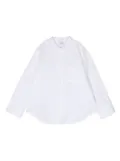 Aspesi Kids collarless patch pocket shirt - White